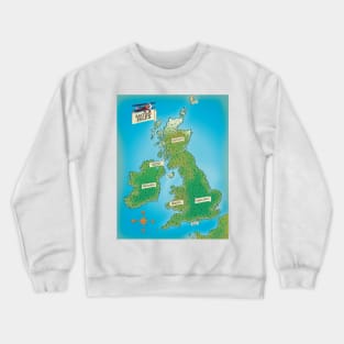 Map of the British Isles Crewneck Sweatshirt